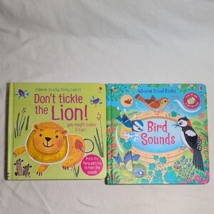 Usborne Touchy Feely Sound Books - Don't Tickle The Lion, Bird Sounds
